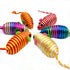 For Pet Stripey Mice Cat Toys Random Colours -10 Cm (Pack Of 2) Mixed Colours