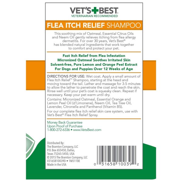 Vet's best flea store itch relief shampoo